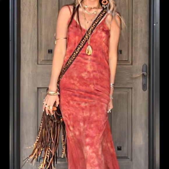 Tie Dye Rust Dress by Blue Life - Picture 1 of 9
